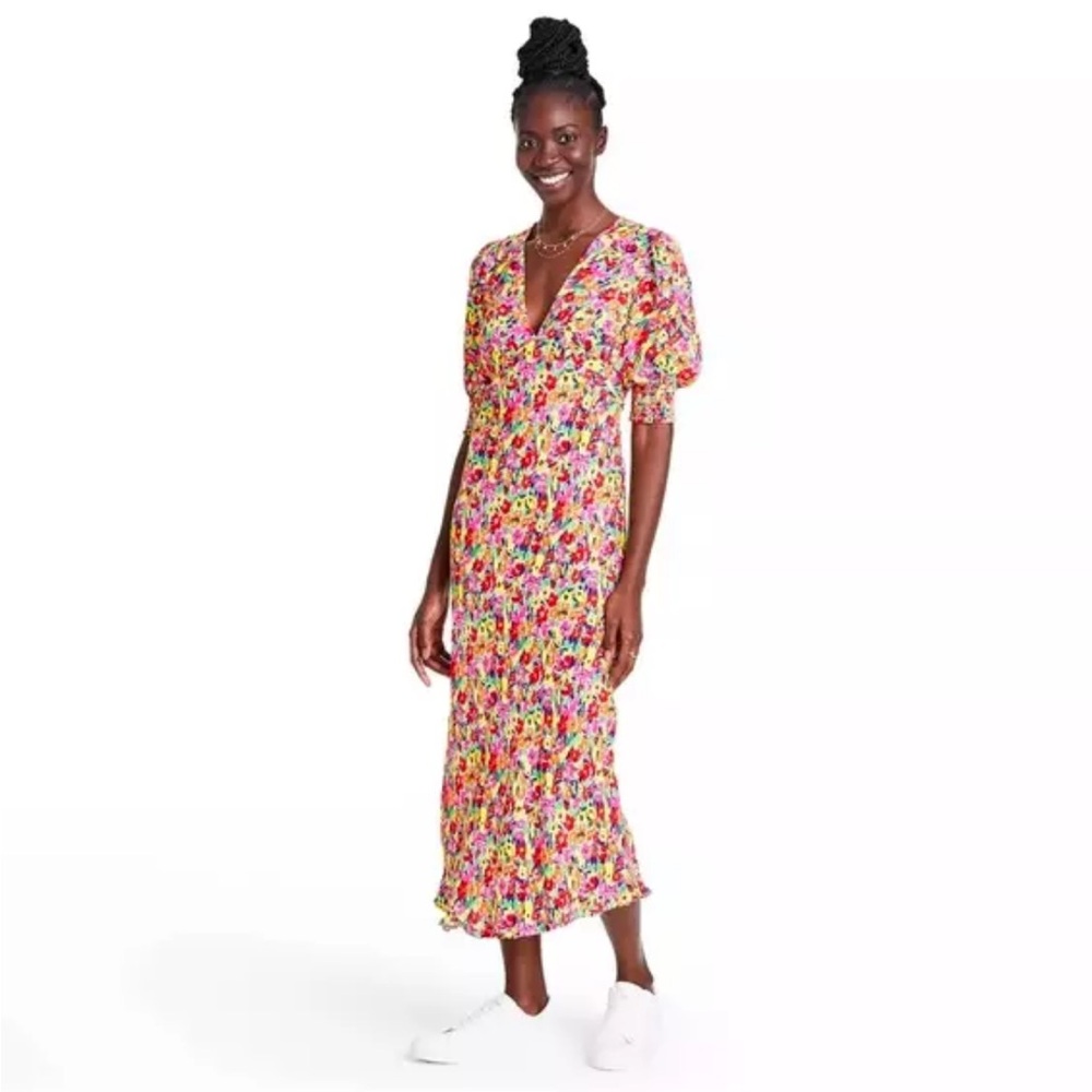 Rixo Bright Flower Pattern Dress - Sz 8